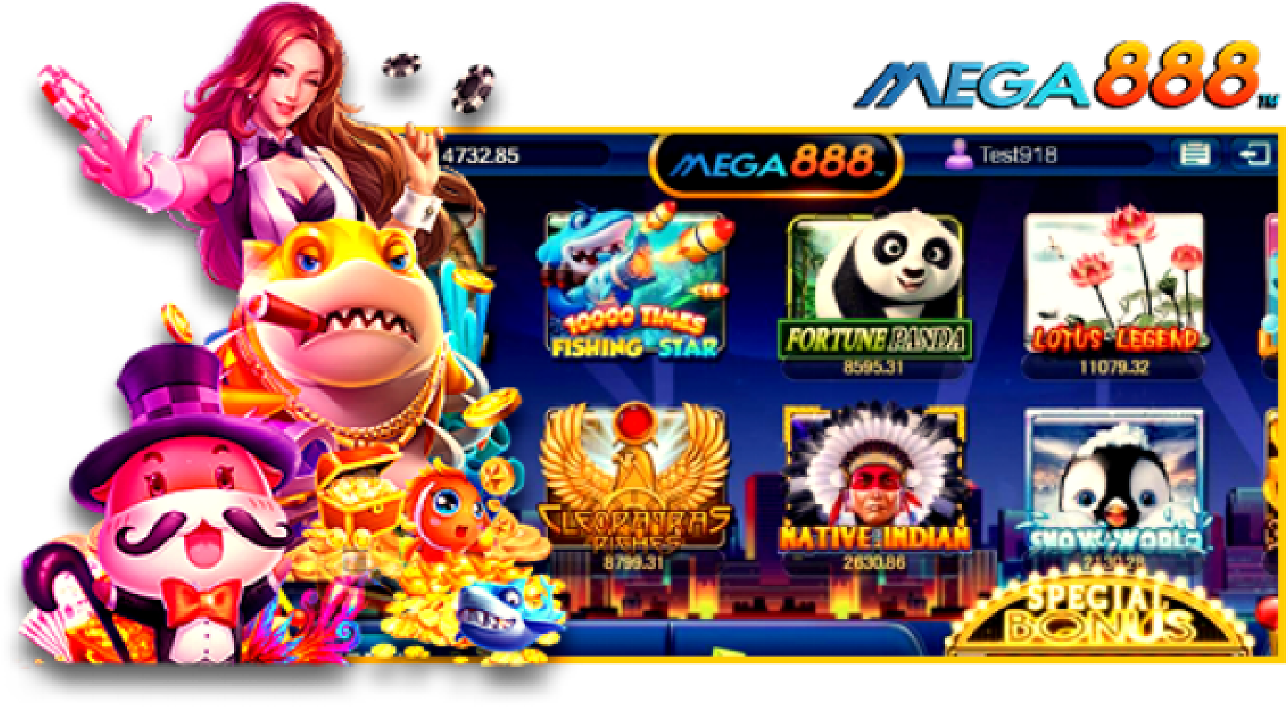 mega888 variety slot game available to play